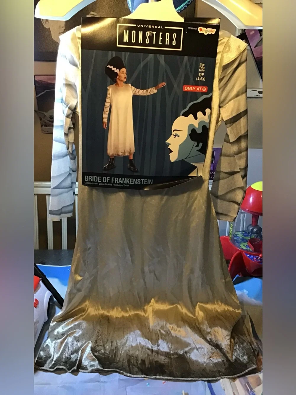 Universal monsters bride of Frankenstein girls costume size 4-6x-New - Picture 1 of 4